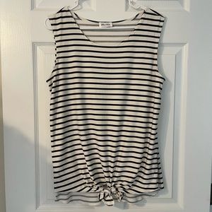 Striped sleeveless top